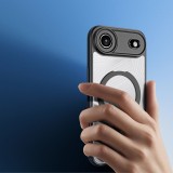 iPhone 17 Air Case Hülle - Dux Ducis Aimo Mag Serie mit Halterung und Magnetring - Schwarz