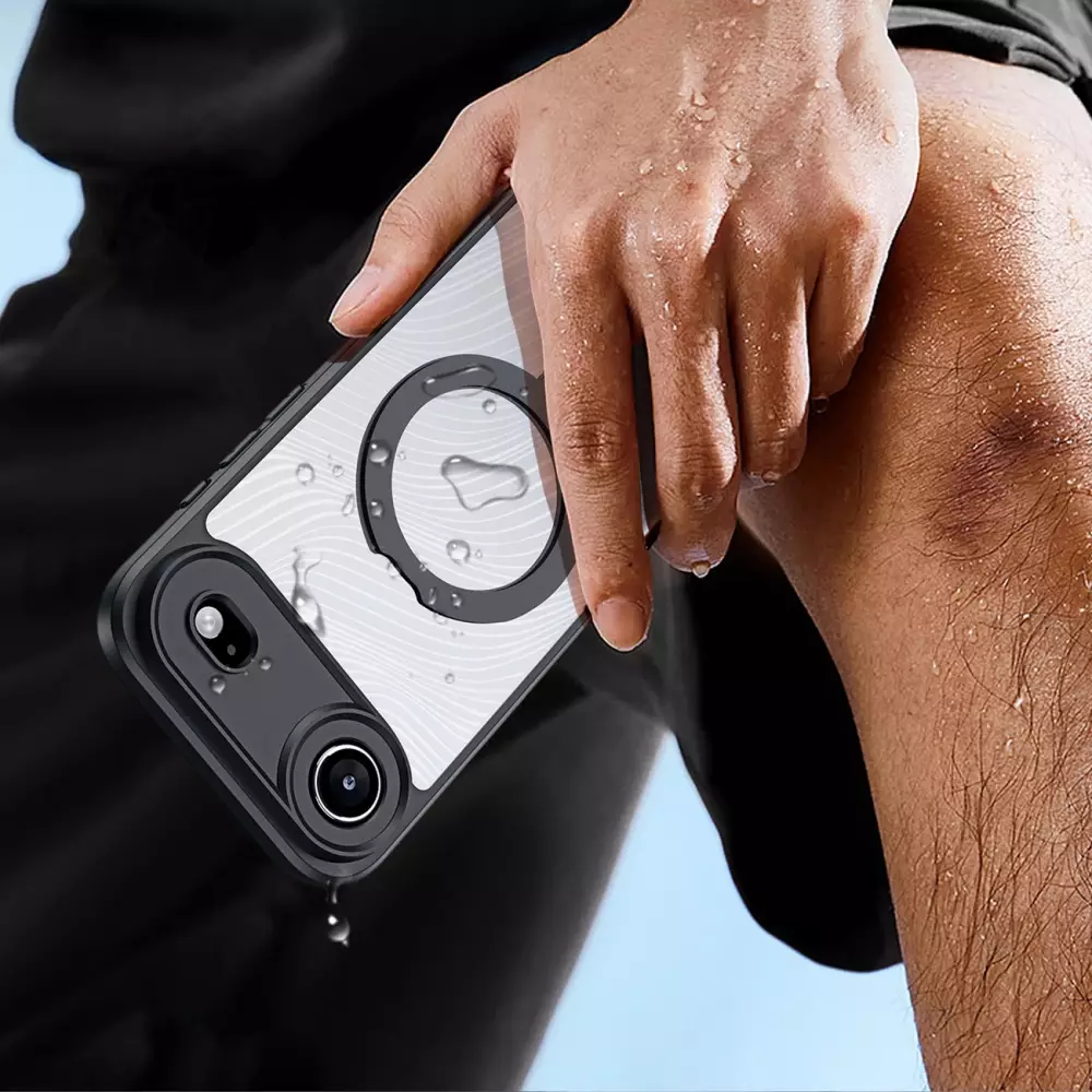 Coque iPhone 17 Air - Dux Ducis Aimo Mag Series avec support et anneau magnétique - Noir