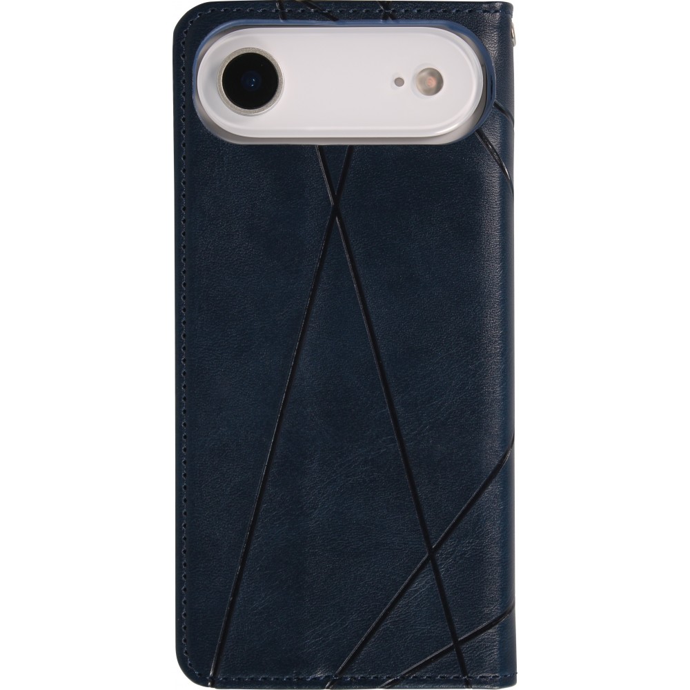 Hülle iPhone 17 Air - Flip Geometrisch blau