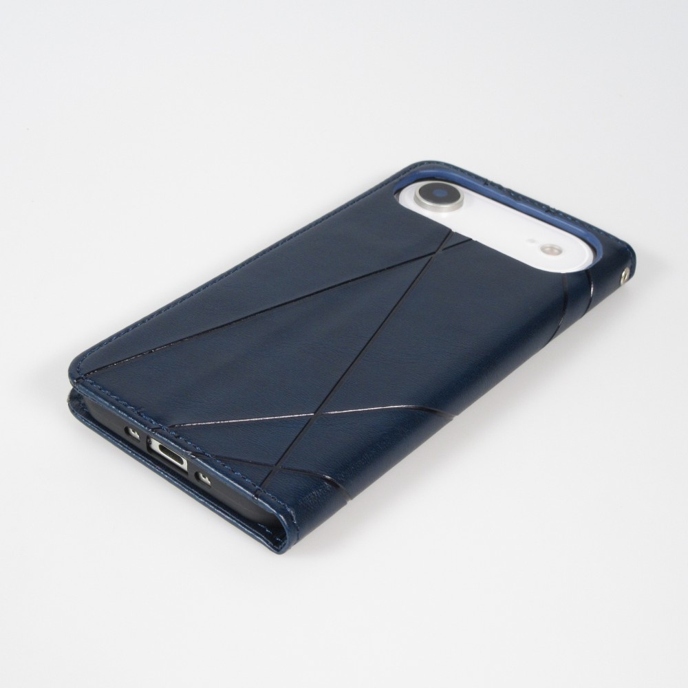 Hülle iPhone 17 Air - Flip Geometrisch blau
