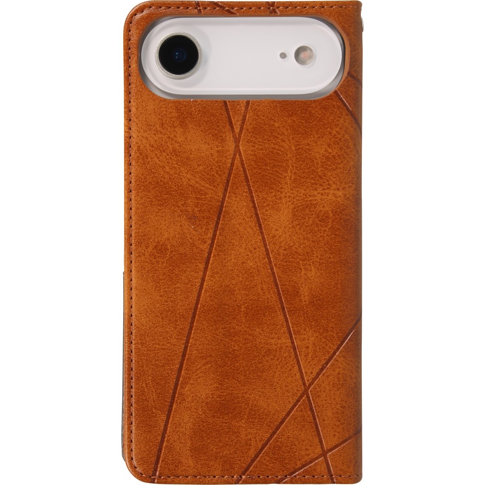 Hülle iPhone 17 Air - Flip Geometrisch - Hellbraun