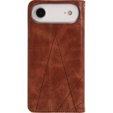 Hülle iPhone 17 Air - Flip Geometrisch dunkel- Braun