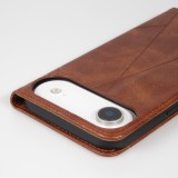 Hülle iPhone 17 Air - Flip Geometrisch dunkel- Braun