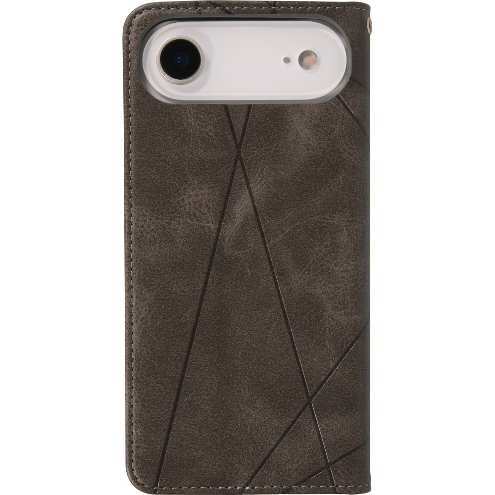 Coque iPhone 17 Air - Flip Géometrique - Gris