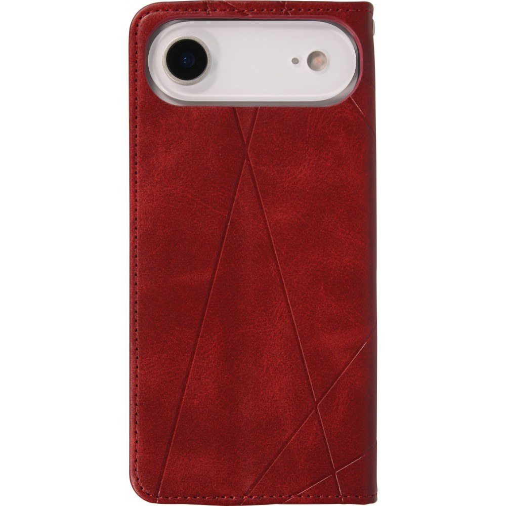 Hülle iPhone 17 Air - Flip Geometrisch - Rot