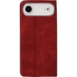 Hülle iPhone 17 Air - Flip Geometrisch - Rot