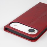 Hülle iPhone 17 Air - Flip Geometrisch - Rot