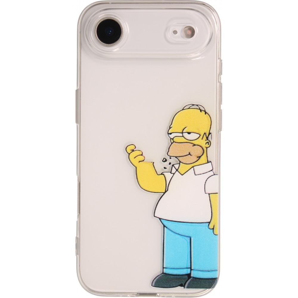 iPhone 17 Air Case Hülle - Gummi cartoon Homer Simpson