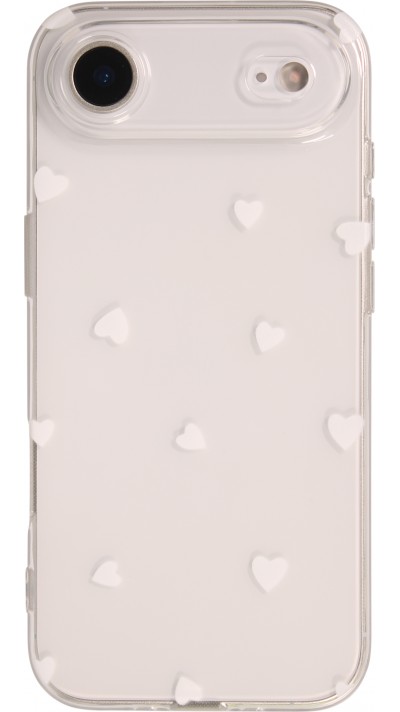 iPhone 17 Air Case Hülle - Gummi kleines Herz - Weiss
