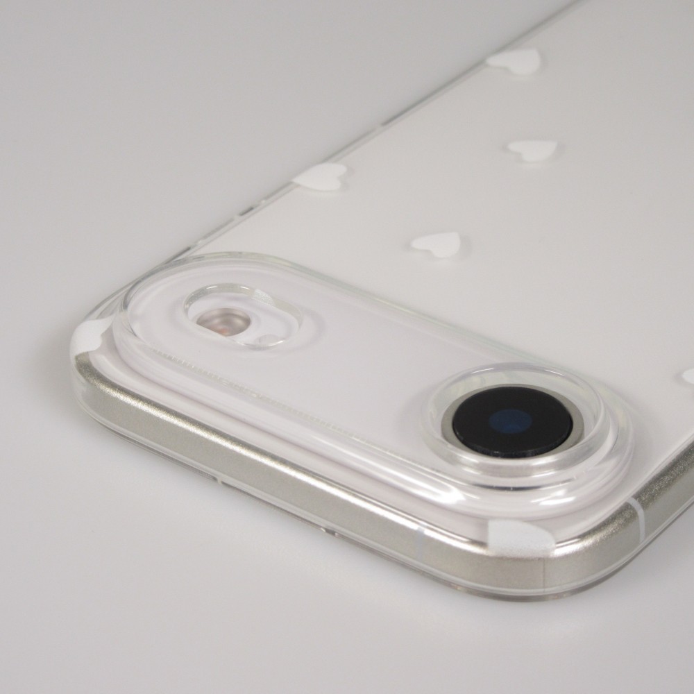 iPhone 17 Air Case Hülle - Gummi kleines Herz - Weiss