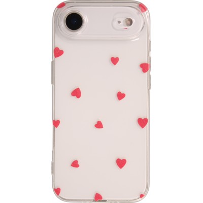 Coque iPhone Air - Gel petit coeur transparent - Rouge