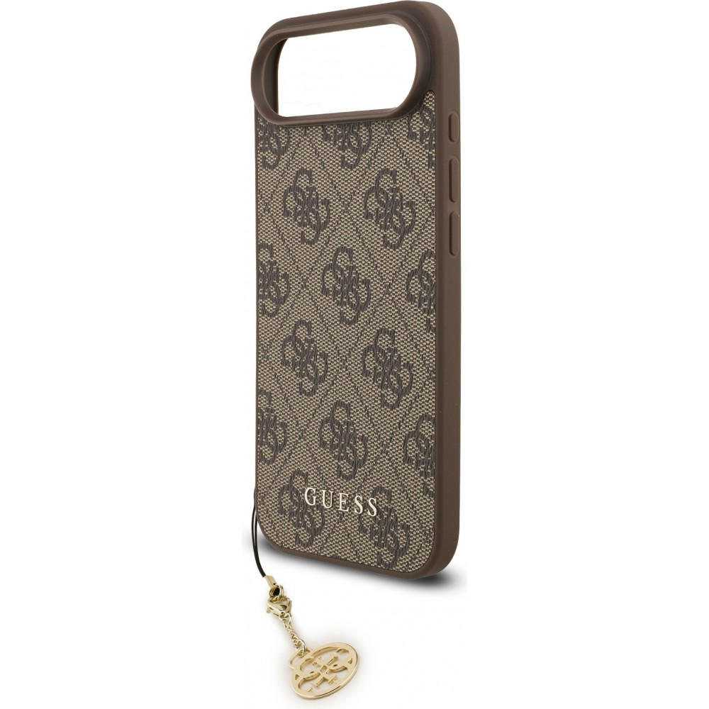 iPhone 17 Air Case Hülle - Guess 4G Charm Elegante Schutz Raffiniertes Design Trendaccessoire - Braun