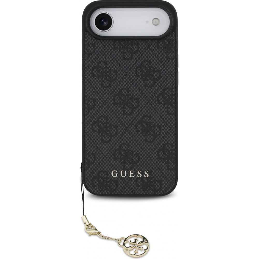 iPhone 17 Air Case Hülle - Guess 4G Charm Elegante Schutz Raffiniertes Design Trendaccessoire - Grau