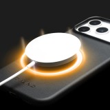 Hülle iPhone 17 Air - Qialino Echtleder (MagSafe kompatibel) - Schwarz