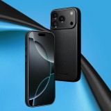Hülle iPhone 17 Air - Qialino Echtleder (MagSafe kompatibel) - Schwarz