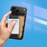 Hülle iPhone 17 Air - Qialino Echtleder (MagSafe kompatibel) - Schwarz