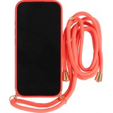 Coque iPhone 17 - Bio Eco-Friendly nature avec cordon collier - Rouge