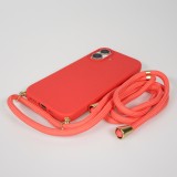 Coque iPhone 17 - Bio Eco-Friendly nature avec cordon collier - Rouge