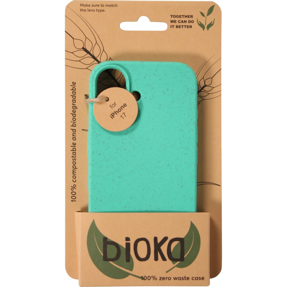 Coque iPhone 17 - Bioka biodégradable et compostable Eco-Friendly - Turquoise
