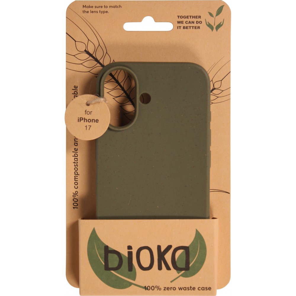 Coque iPhone 17 - Bioka biodégradable et compostable Eco-Friendly - Vert foncé