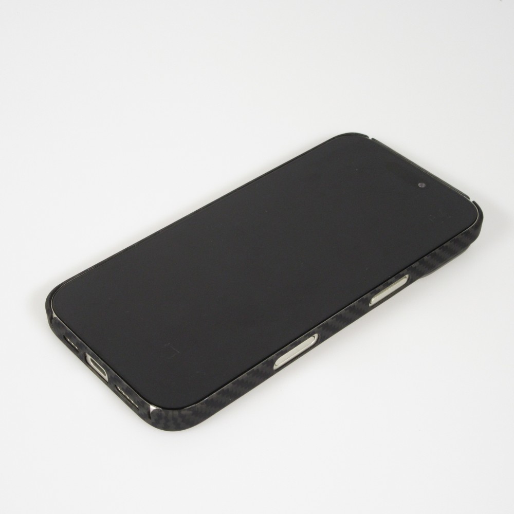 Coque iPhone 17 - Carbomile case de protection en fibre de carbone aramide véritable - Noir