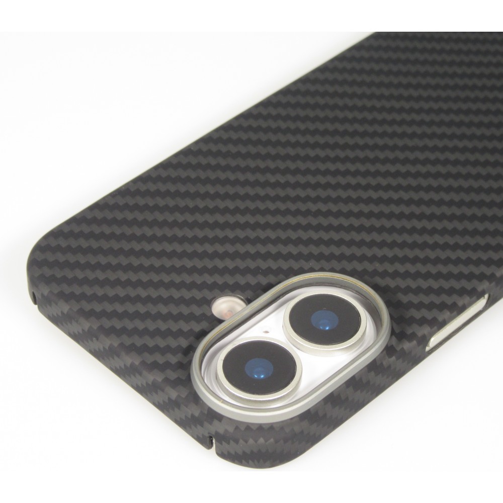 Coque iPhone 17 - Carbomile case de protection en fibre de carbone aramide véritable - Noir