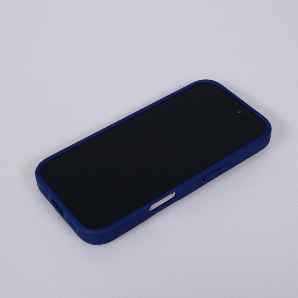 Coque iPhone 17 - Design perfor&eacute; semi-transparent MagSafe avec support int&eacute;gr&eacute; et bords renforc&eacute;s en silicone - Bleu