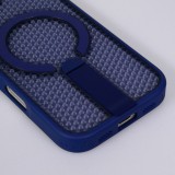 Coque iPhone 17 - Design perfor&eacute; semi-transparent MagSafe avec support int&eacute;gr&eacute; et bords renforc&eacute;s en silicone - Bleu
