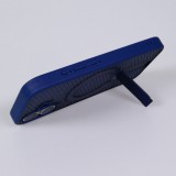 Coque iPhone 17 - Design perfor&eacute; semi-transparent MagSafe avec support int&eacute;gr&eacute; et bords renforc&eacute;s en silicone - Bleu