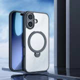 iPhone 17 Case Hülle - Dux Ducis Aimo Mag Serie mit Halterung und Magnetring - Schwarz
