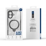 iPhone 17 Case Hülle - Dux Ducis Aimo Mag Serie mit Halterung und Magnetring - Schwarz