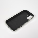 iPhone 17 Case Hülle - Holographisches Schlangenhaut-Leder-Effekt mit trendigem Glanz und stylischer schützender Kunststoffpolsterung - Schwarz