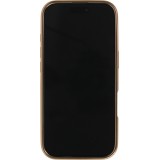 Coque iPhone 17 - Fleurs vintage avec une texture en liège légère et élégante - Bleu