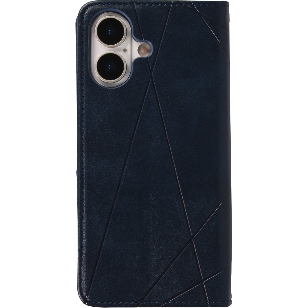 Hülle iPhone 17 - Flip Geometrisch blau