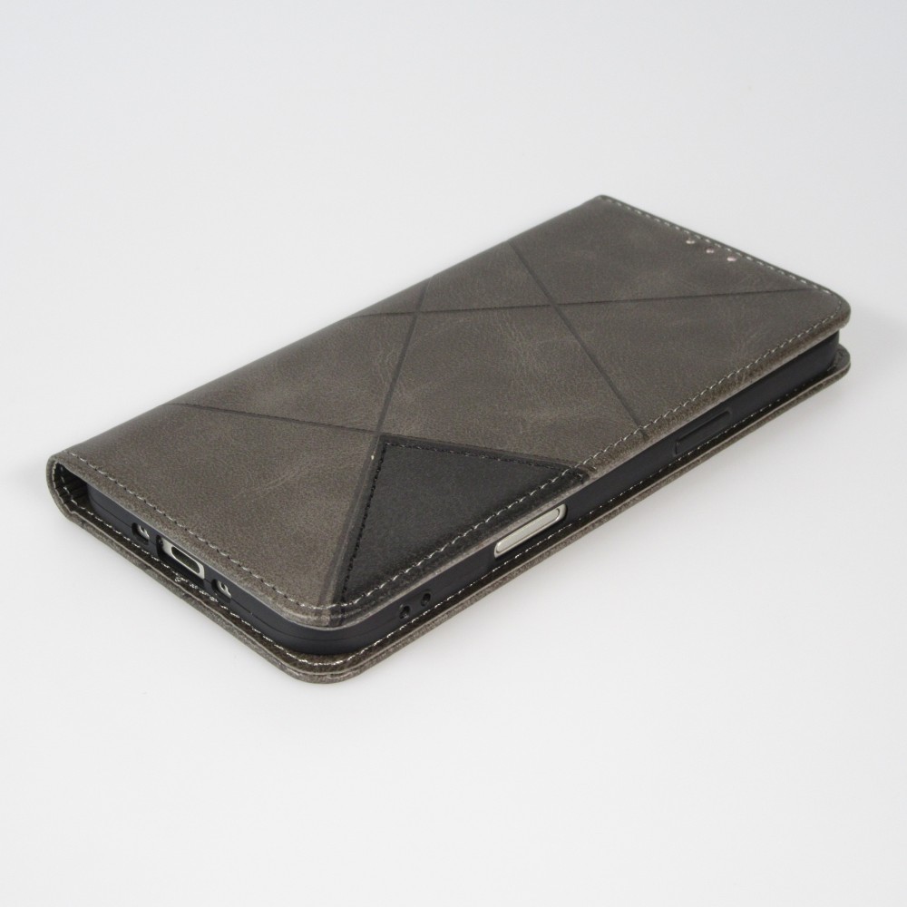 Coque iPhone 17 - Flip Géometrique - Gris