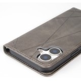 Coque iPhone 17 - Flip Géometrique - Gris