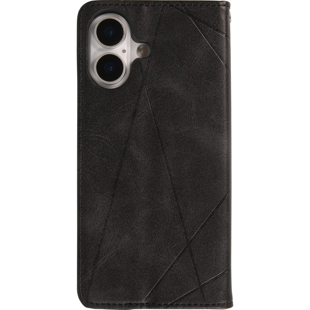 Hülle iPhone 17 - Flip Geometrisch - Schwarz