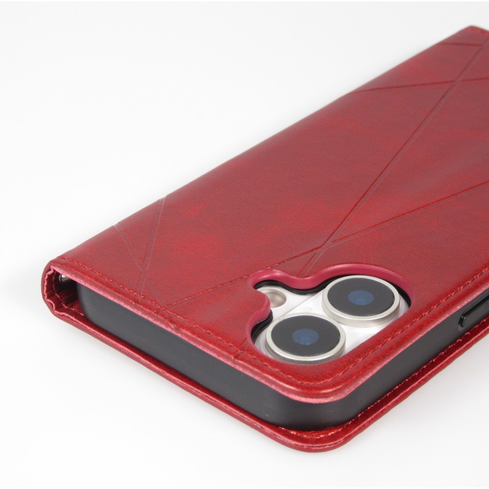 Hülle iPhone 17 - Flip Geometrisch - Rot
