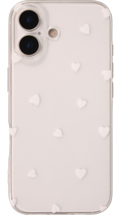 iPhone 17 Case Hülle - Gummi kleines Herz - Weiss