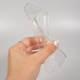 Coque iPhone 17 - Gel petit coeur transparent - Blanc