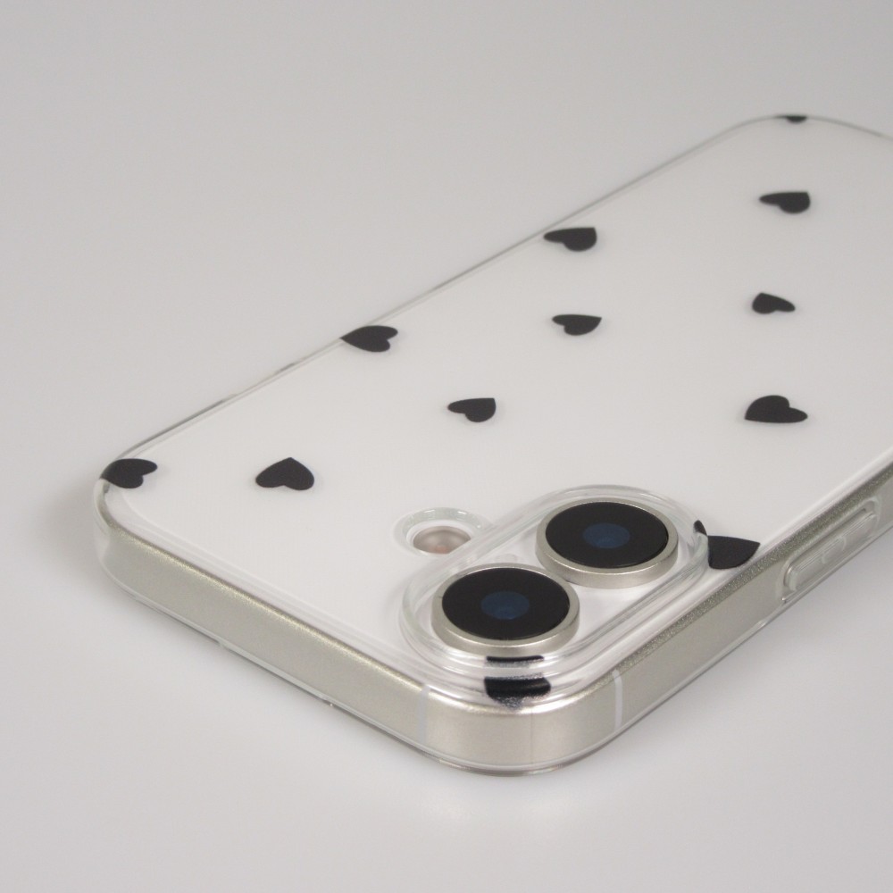 iPhone 17 Case Hülle - Gummi kleines Herz - Schwarz