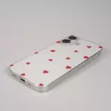 Coque iPhone 17 - Gel petit coeur transparent - Rouge
