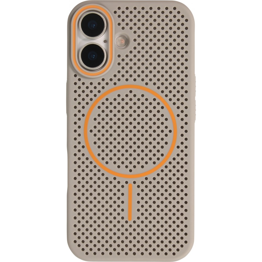 iPhone 17 Case Hülle - MagSafe-kompatibles, robustes Kunststoff-Gitter - Grau
