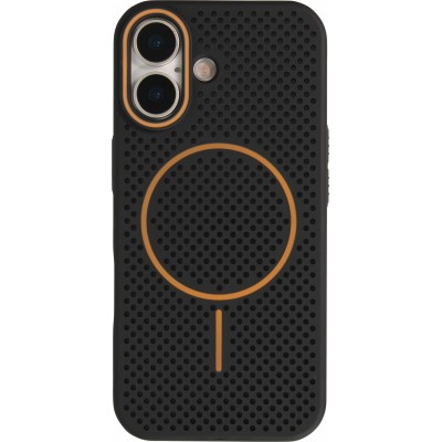 iPhone 17 Case H&uuml;lle - MagSafe-kompatibles, robustes Kunststoff-Gitter - Schwarz