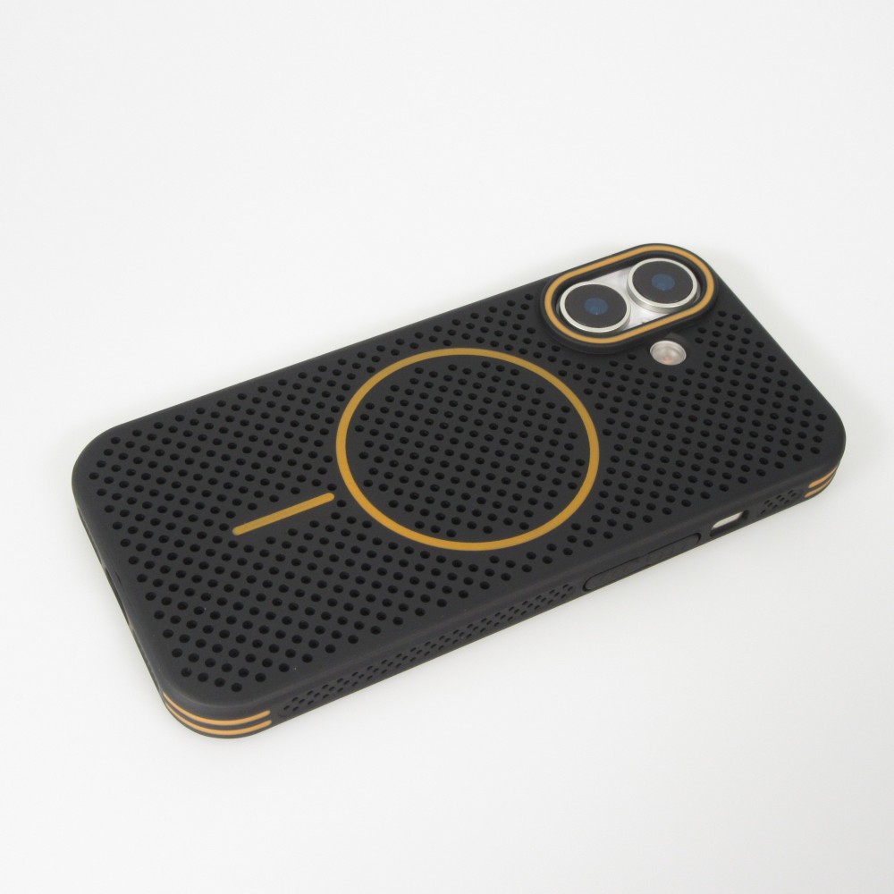 iPhone 17 Case Hülle - MagSafe-kompatibles, robustes Kunststoff-Gitter - Schwarz