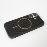 iPhone 17 Case Hülle - MagSafe-kompatibles, robustes Kunststoff-Gitter - Schwarz
