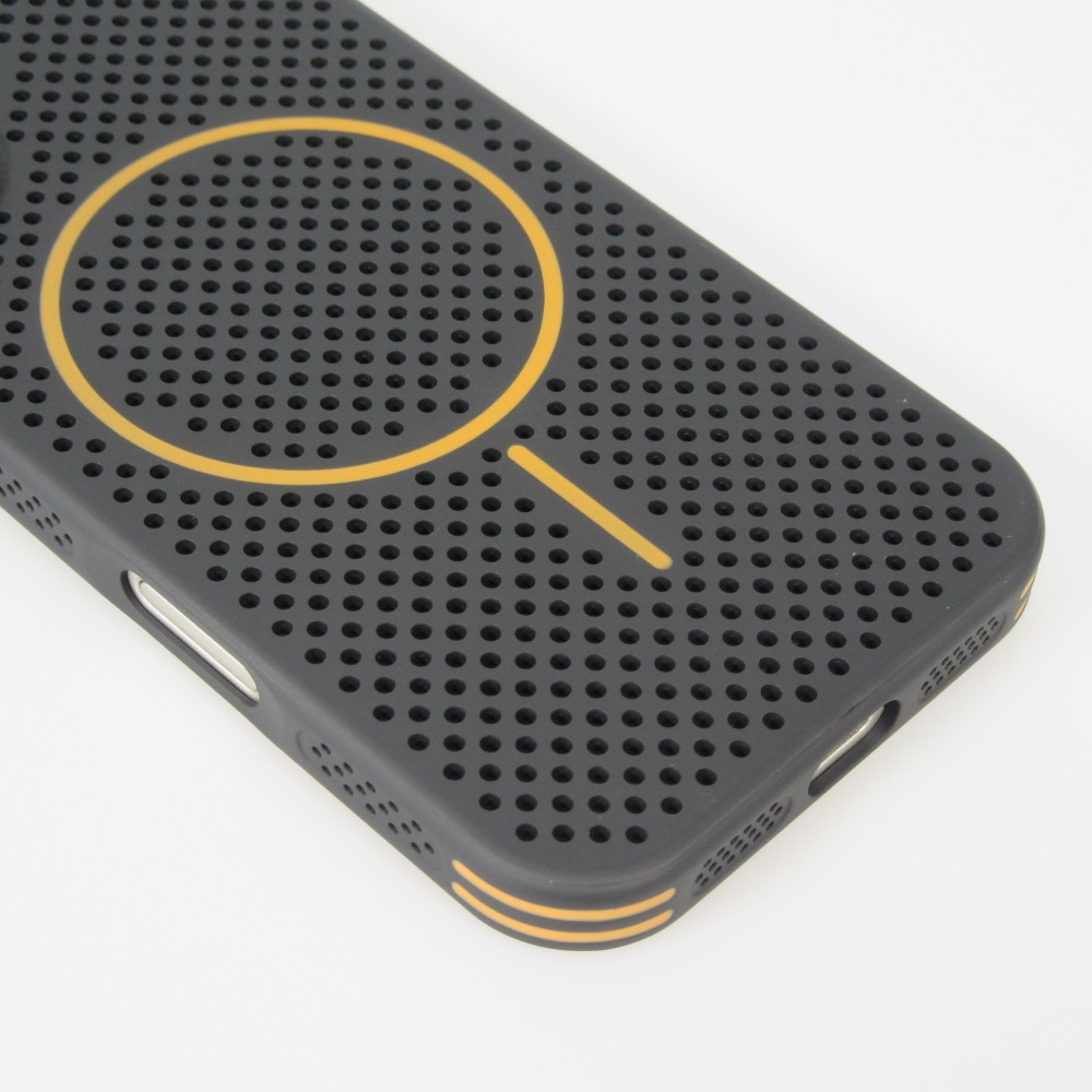 iPhone 17 Case Hülle - MagSafe-kompatibles, robustes Kunststoff-Gitter - Schwarz