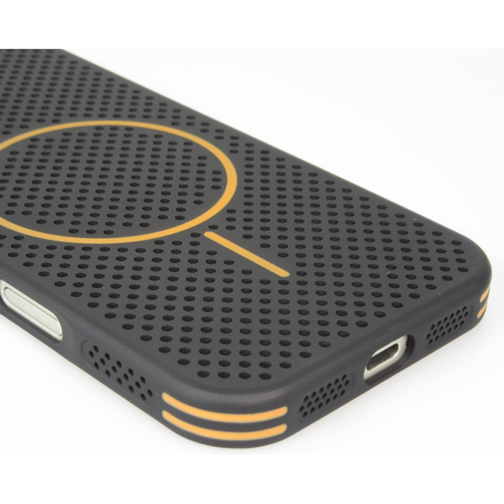 iPhone 17 Case Hülle - MagSafe-kompatibles, robustes Kunststoff-Gitter - Schwarz