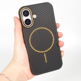 iPhone 17 Case Hülle - MagSafe-kompatibles, robustes Kunststoff-Gitter - Schwarz