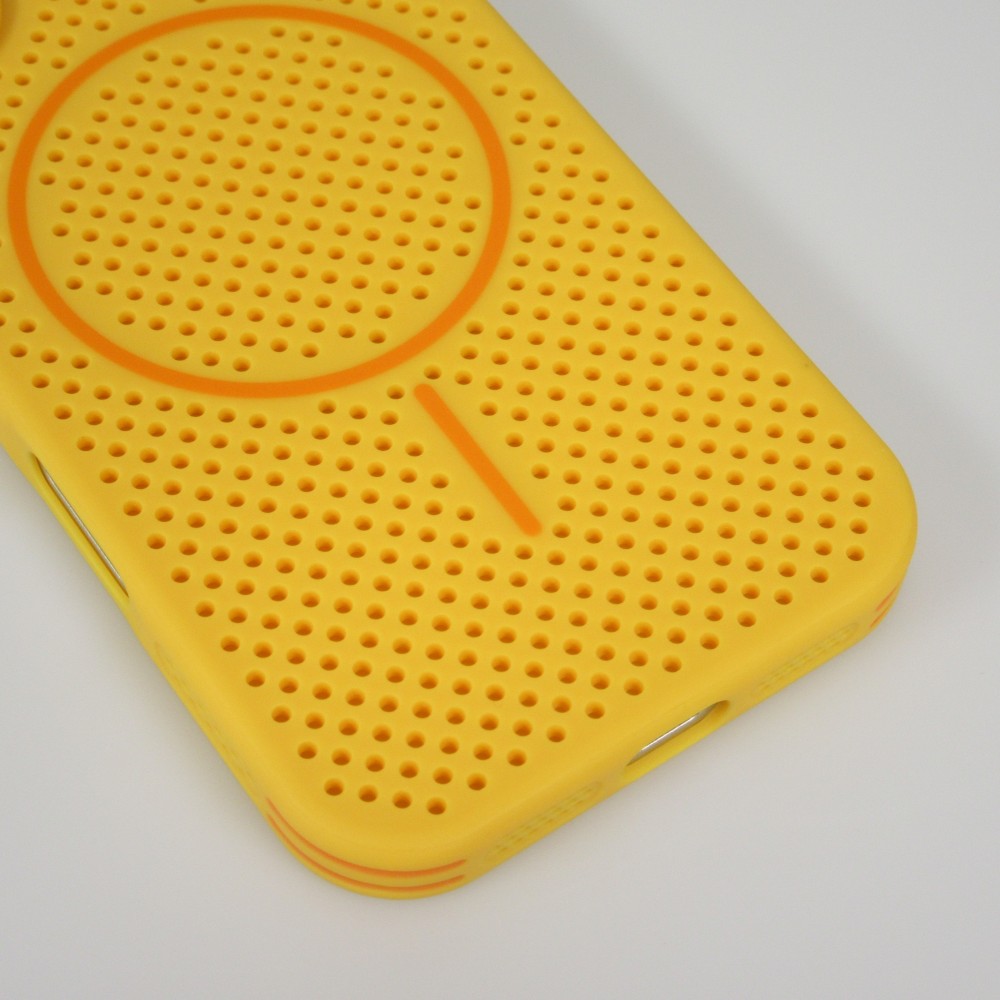 iPhone 17 Case Hülle - MagSafe-kompatibles, robustes Kunststoff-Gitter - Orange